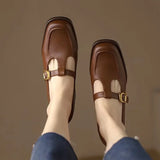 Ludwika - Buty z paskiem T w stylu vintage