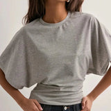 Ardena - Drape bawelnka t-shirt