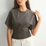 Ardena - Drape bawelnka t-shirt
