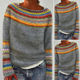 Janina - Sweter wełniany w stylu retro