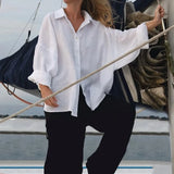 Barbara - Luźna Koszula Bawełniana