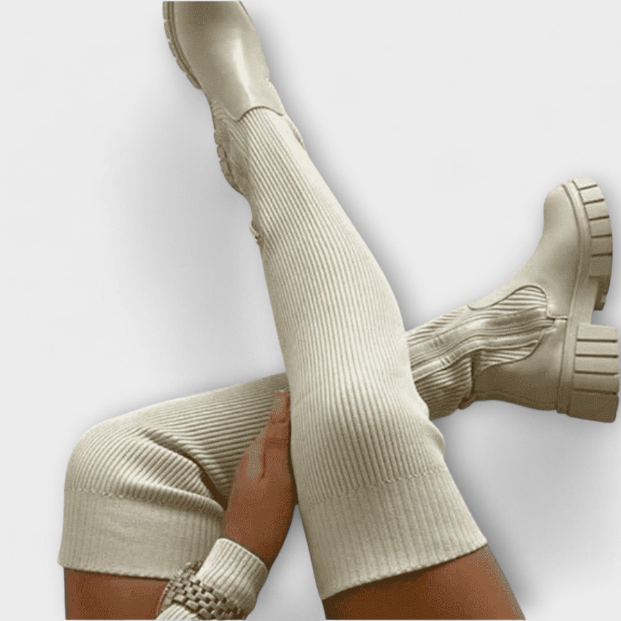 Lurewa - Kozaki Overknee com Chunky Sole