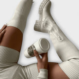 Lurewa - Kozaki Overknee com Chunky Sole