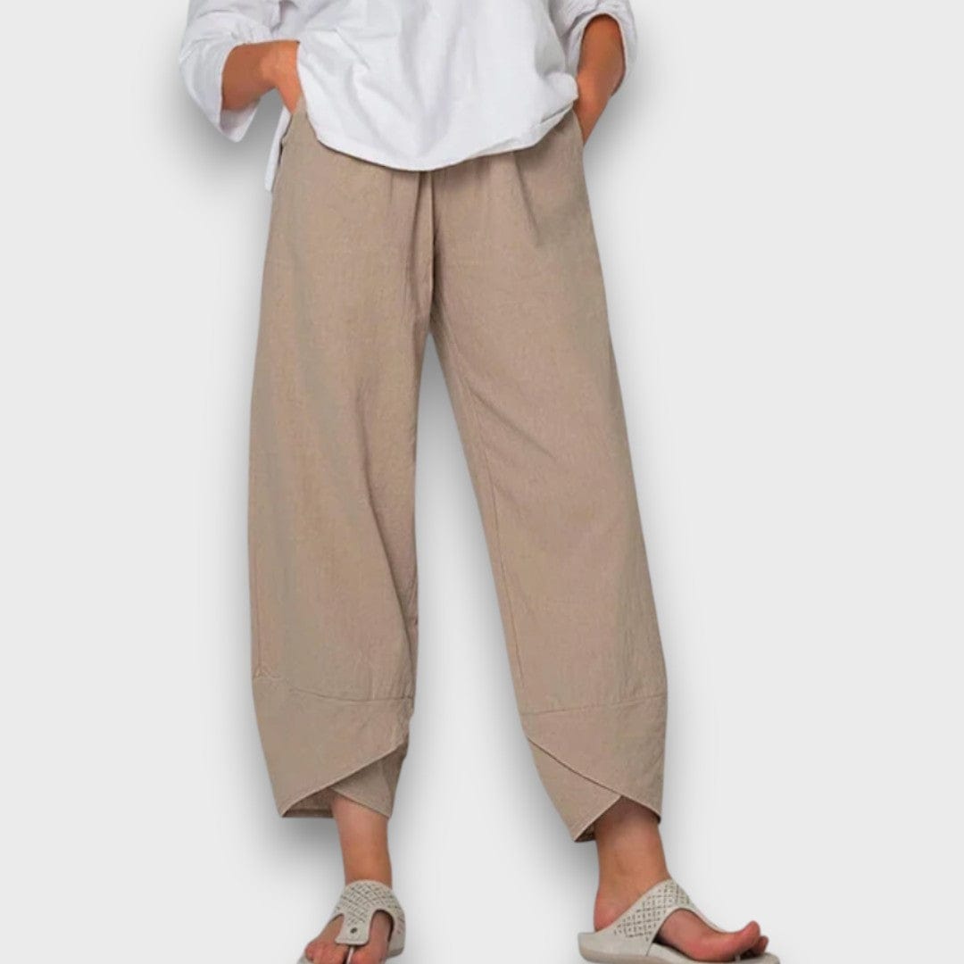 Newa - Lekkie letnie spodnie com wykończeniem
