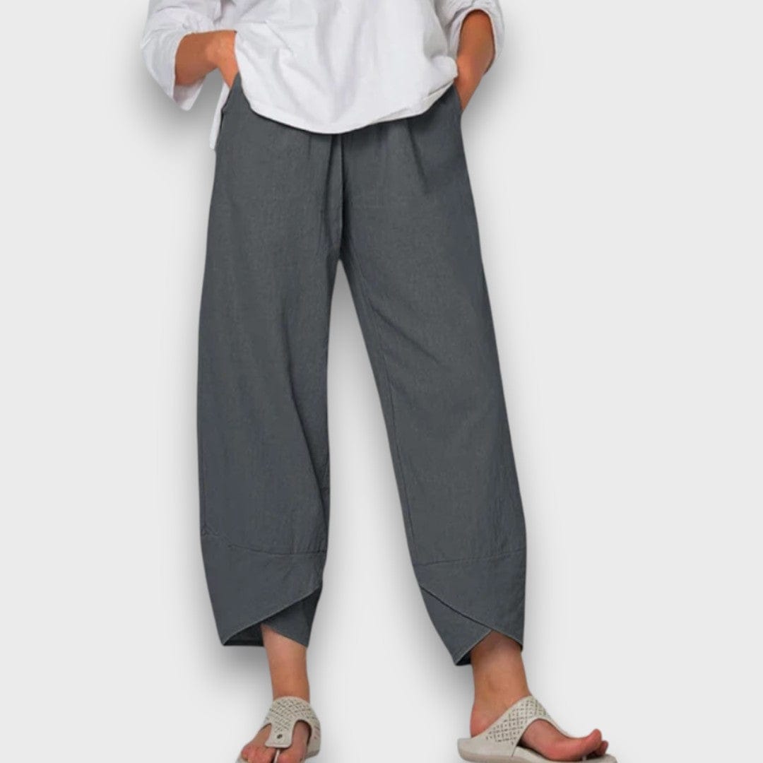 Newa - Lekkie letnie spodnie com wykończeniem