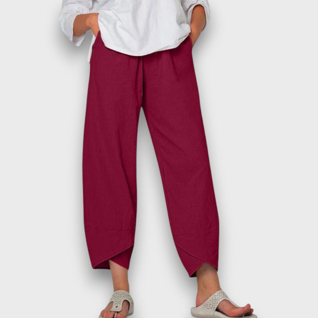 Newa - Lekkie letnie spodnie com wykończeniem