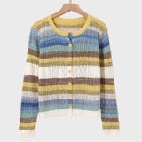 Honorata - Sweter em Paski Inspirowany Stylem Retro