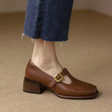 Ludwika - Buty z paskiem T w stylu vintage