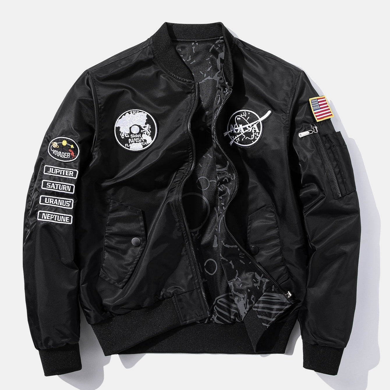 Siebe | Omkeerbaar bomber jack met nasa-patch
