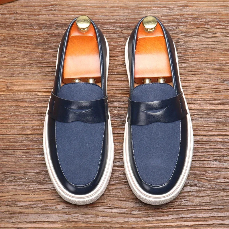 Sikko | Zwarte leren penny loafers