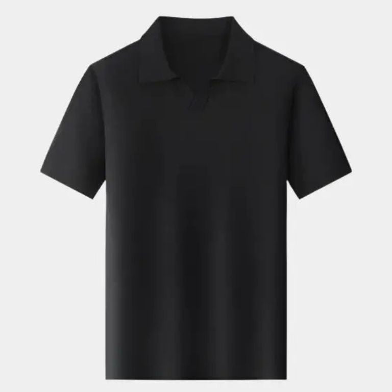 Simon | Shirt met open kraag en korte mouwen