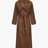Molly - Płaszcz trench Molly com zamszu