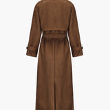 Molly - Płaszcz trench Molly com zamszu