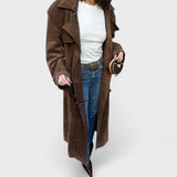 Weronika - Elegancki płaszcz trench com kołnierzem