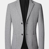 Ties | Blazer met fijne ruit in wollook