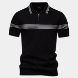 Timon | Witte polo met streepdetail