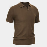 Tristan | Gebreide polo met open revers