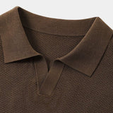 Tristan | Gebreide polo met open revers