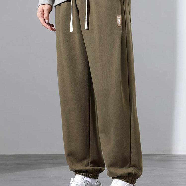 Xavier | Katoenen joggingbroek met trekkoord
