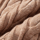 Yorick | Jacquard kabeltrui met ronde hals