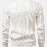 Yorick | Jacquard kabeltrui met ronde hals