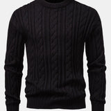Yorick | Jacquard kabeltrui met ronde hals