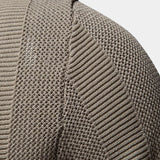 Zeno | Beige gebreide polo met structuur