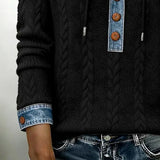 Sophie™ | Sweter z kapturem z denimu