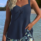 Séraphine - Tankini w paski z dołem kostiumu kąpielowego w dwóch częściach