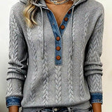 Sophie™ | Sweter z kapturem z denimu