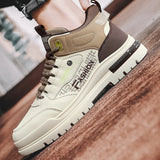 Berry | Hoge sneakers in beige en marineblauw
