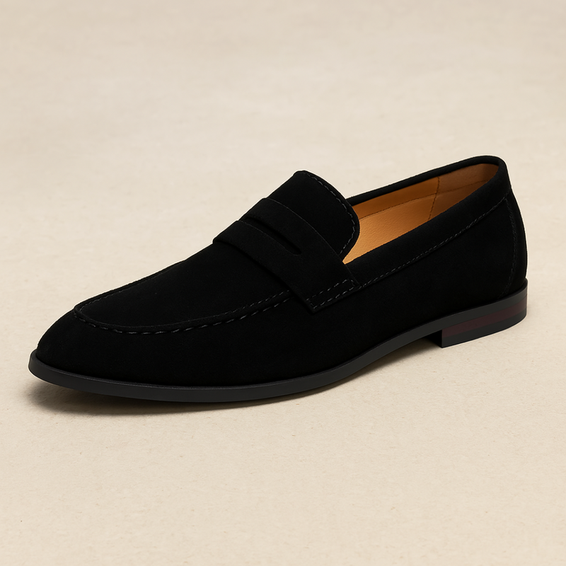 Bruno | Suède penny loafers in old-money stijl