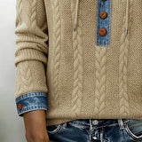 Sophie™ | Sweter z kapturem z denimu
