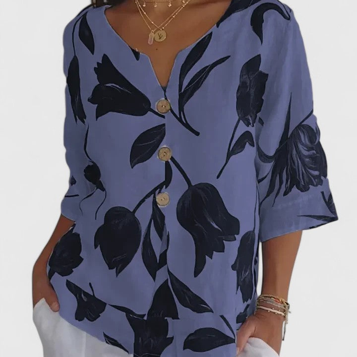 Laura - Bluzka V-Neck Wygodna
