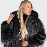 Lejana - Kurtka oversize com kapturem