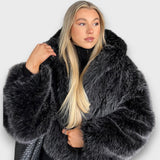 Lejana - Kurtka oversize com kapturem