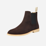 Cees | Beige chelseaboots met suèdelook