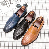 Rafał - Penny loafersy z plecionej skóry