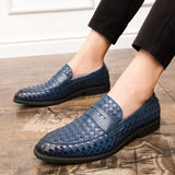 Rafał - Penny loafersy z plecionej skóry