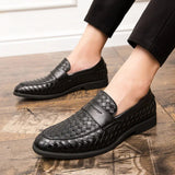 Rafał - Penny loafersy z plecionej skóry