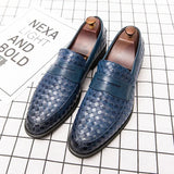 Rafał - Penny loafersy z plecionej skóry