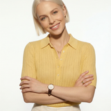 Amy - Gładki Sweter Polo