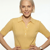 Amy - Gładki Sweter Polo