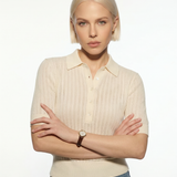 Amy - Gładki Sweter Polo