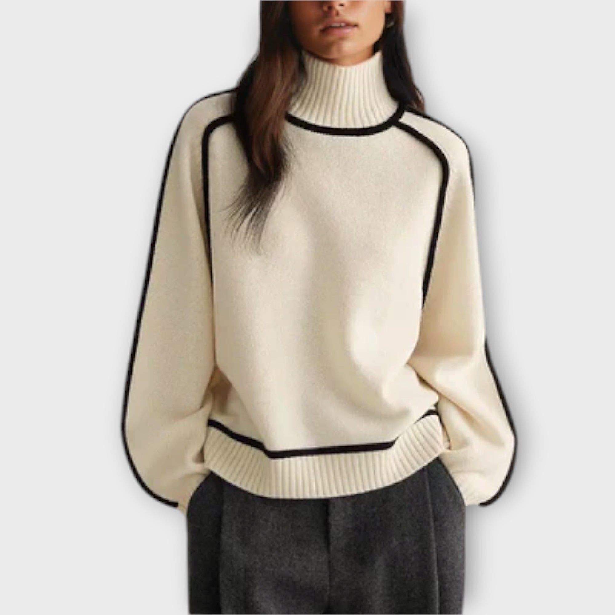 Emilia - Miękki i Elegancki Sweter z Wysokim Kołnierzem