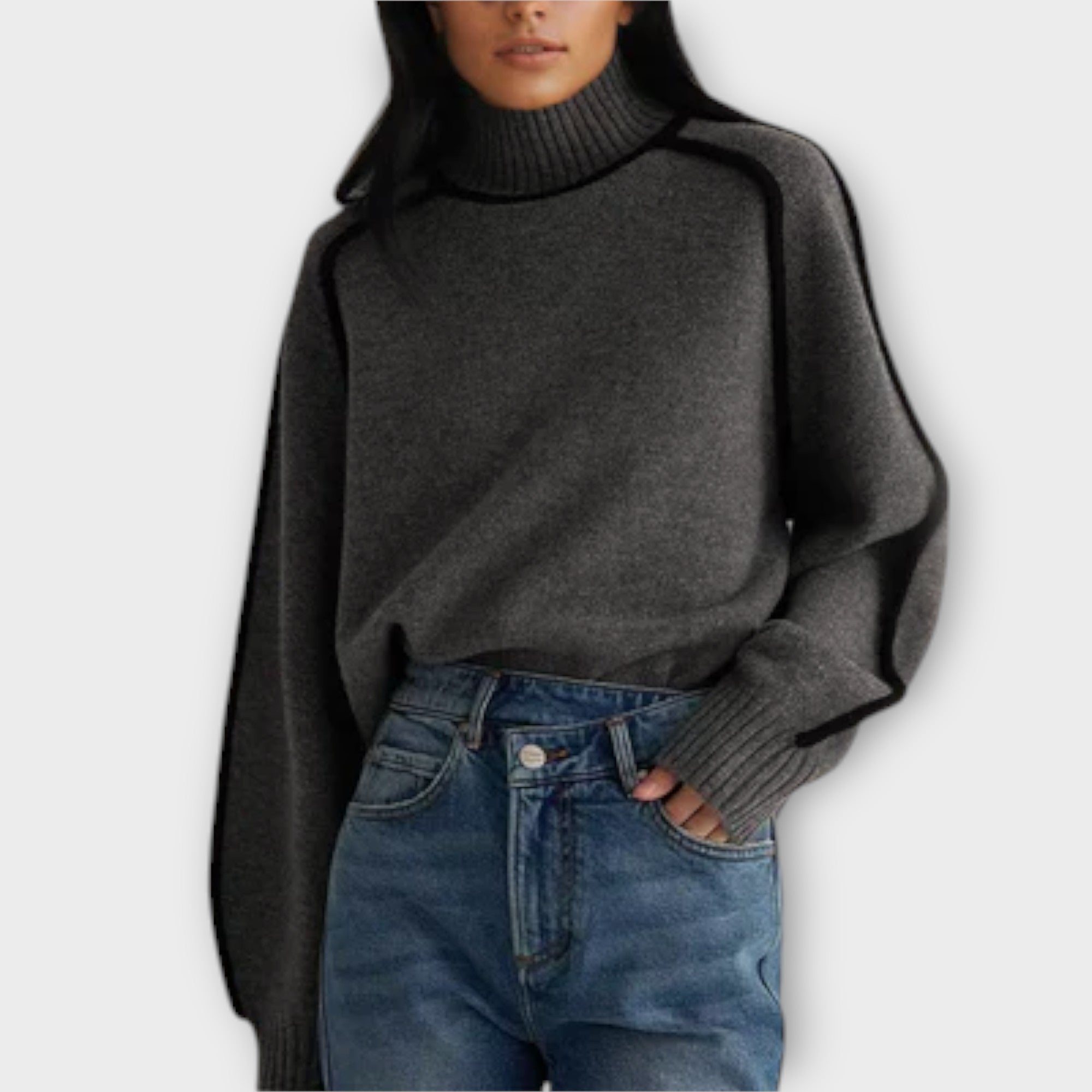 Emilia - Miękki i Elegancki Sweter z Wysokim Kołnierzem