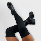 Lurewa - Kozaki Overknee com Chunky Sole