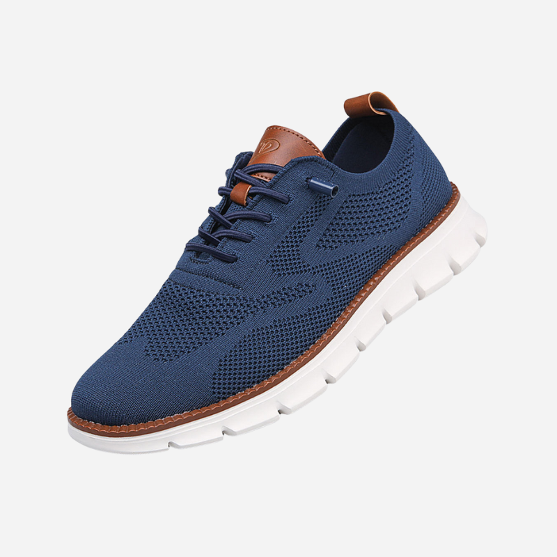 Dirck | Crèmekleurige gebreide sneakers