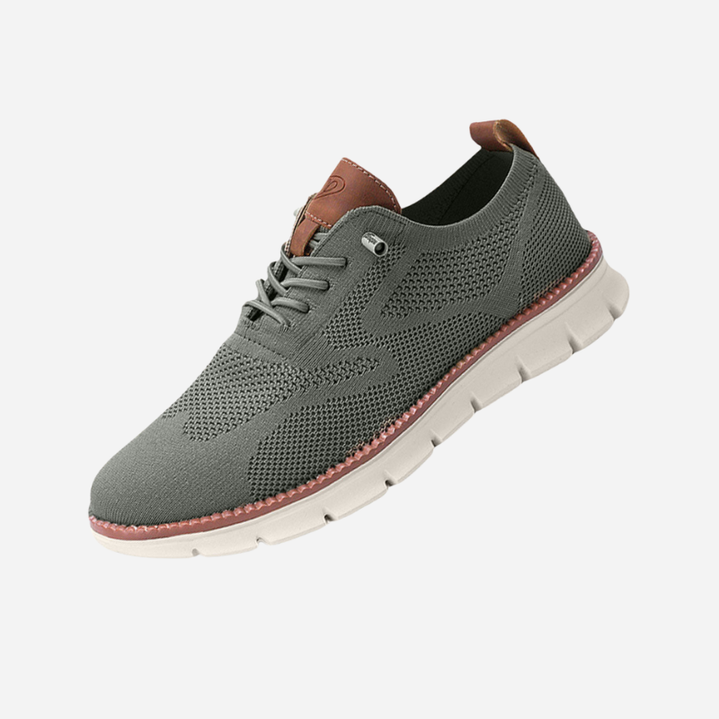 Dirck | Crèmekleurige gebreide sneakers