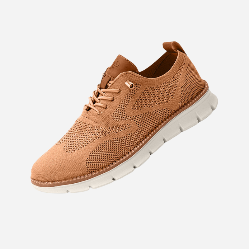 Dirck | Crèmekleurige gebreide sneakers